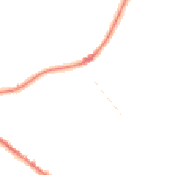 Night-time road noise heatmap for KT13 9PU