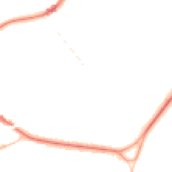 Night-time road noise heatmap for KT13 9QB