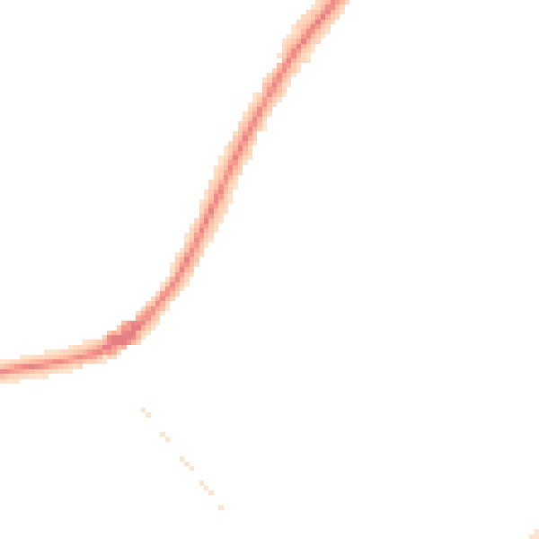 Night-time road noise heatmap for KT13 9QL