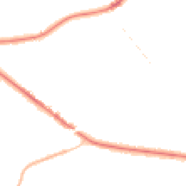 Night-time road noise heatmap for KT13 9SW