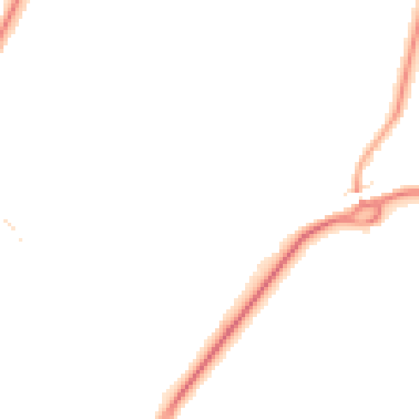 Night-time road noise heatmap for KT13 9SX