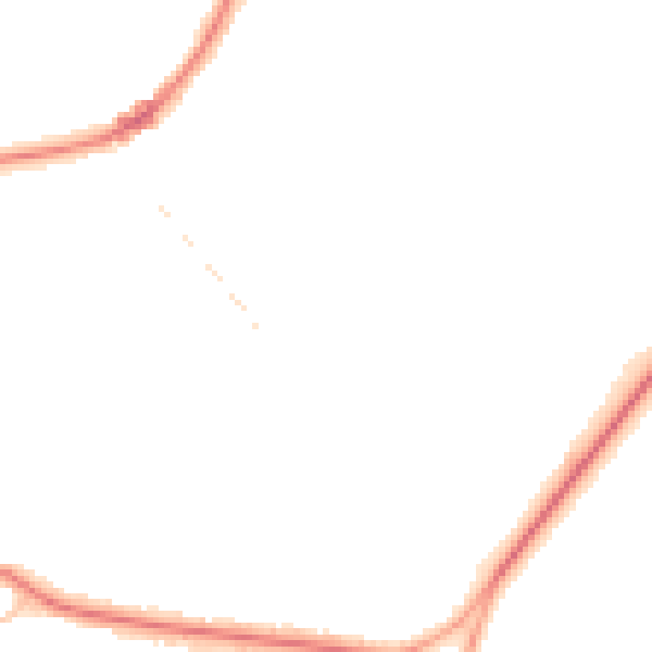 Night-time road noise heatmap for KT13 9TF