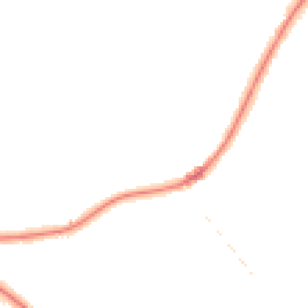 Night-time road noise heatmap for KT13 9ZA