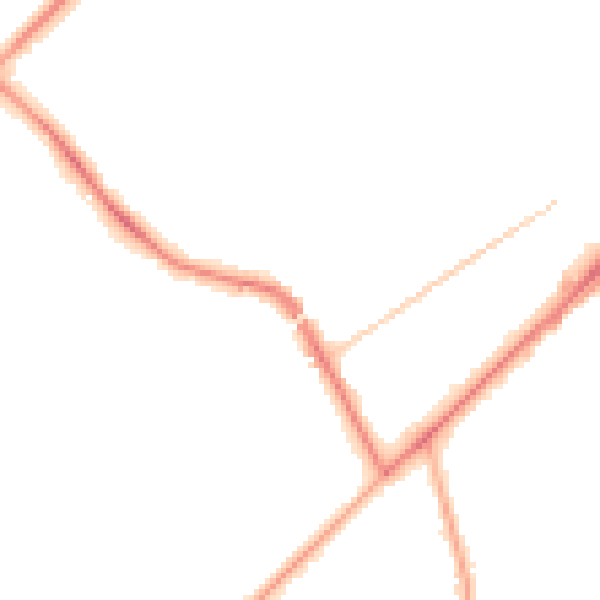 Night-time road noise heatmap for KT14 6AB