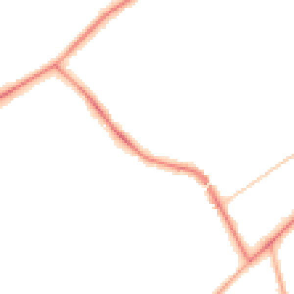 Night-time road noise heatmap for KT14 6AH