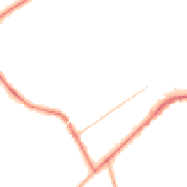 Night-time road noise heatmap for KT14 6AL