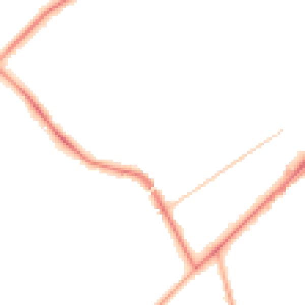 Night-time road noise heatmap for KT14 6AN