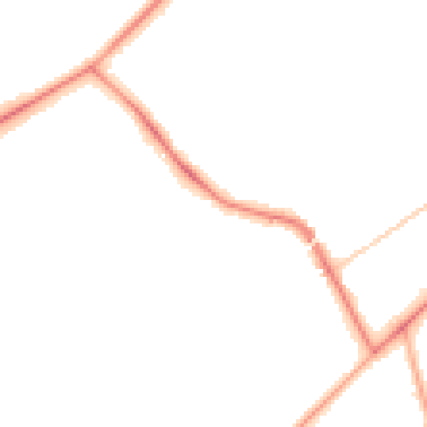 Night-time road noise heatmap for KT14 6AQ