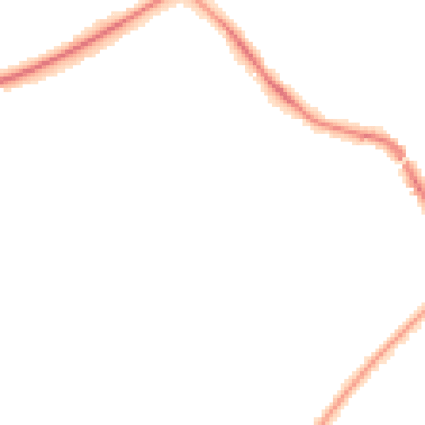 Night-time road noise heatmap for KT14 6AY