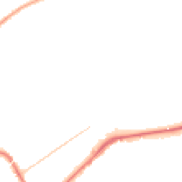Night-time road noise heatmap for KT14 6BA