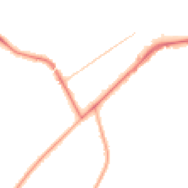 Night-time road noise heatmap for KT14 6BG
