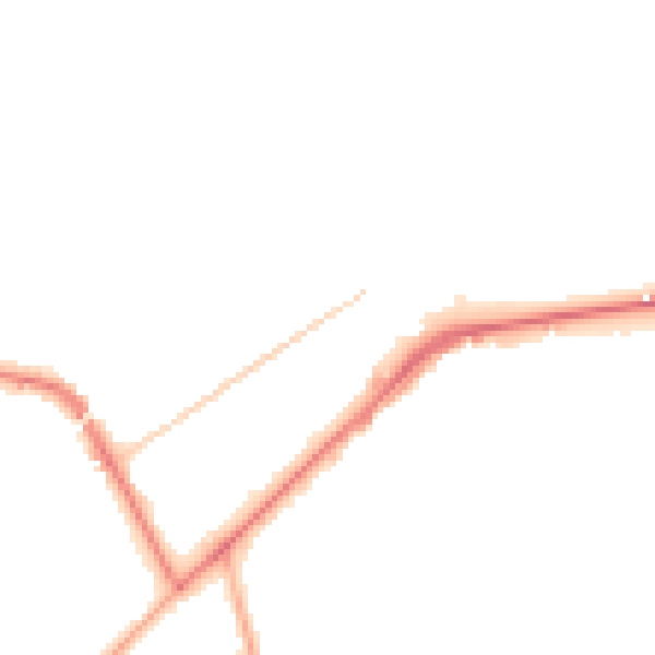 Night-time road noise heatmap for KT14 6BH