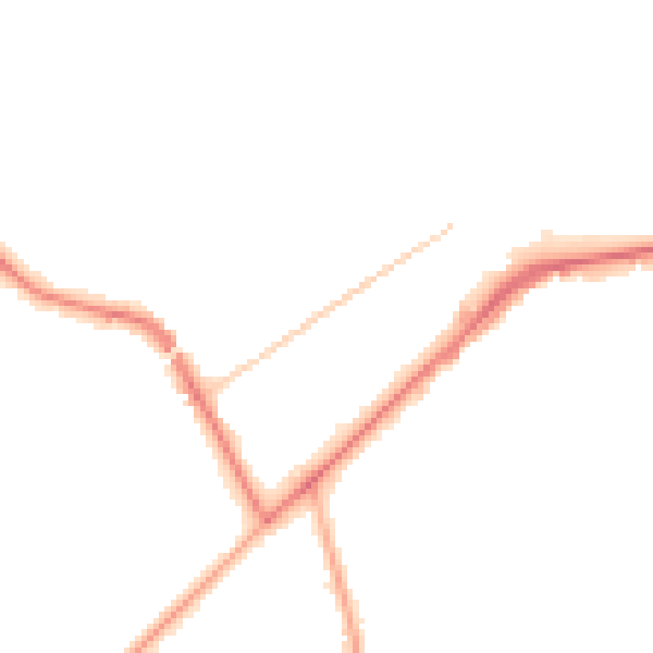 Night-time road noise heatmap for KT14 6BJ