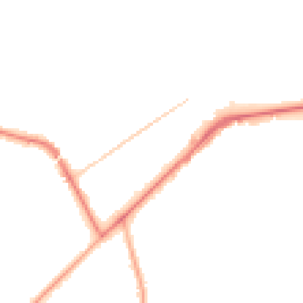 Night-time road noise heatmap for KT14 6BL