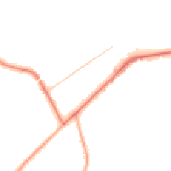 Night-time road noise heatmap for KT14 6BN