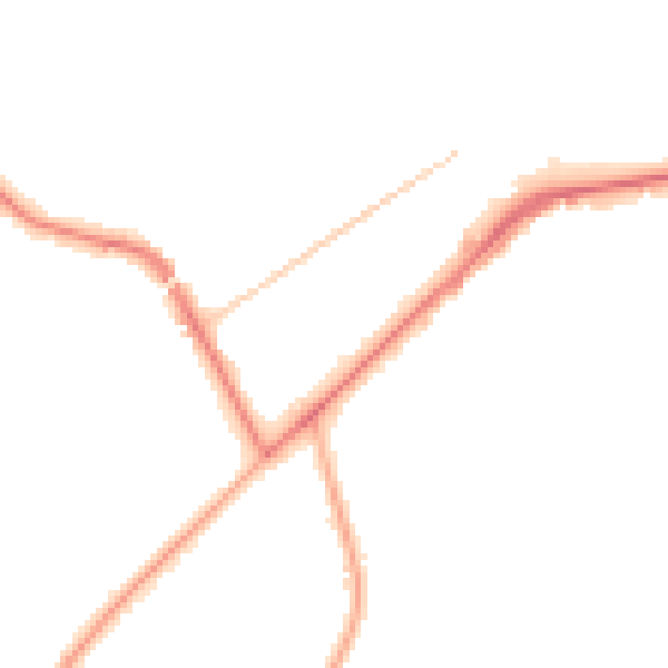 Night-time road noise heatmap for KT14 6BP