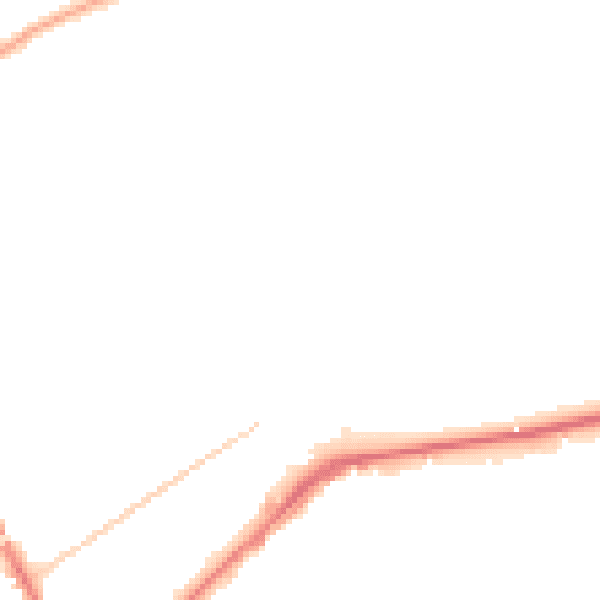 Night-time road noise heatmap for KT14 6BQ