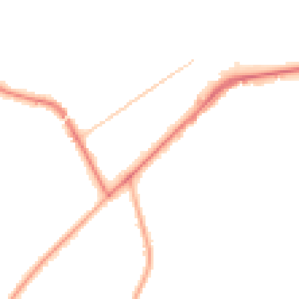 Night-time road noise heatmap for KT14 6BS