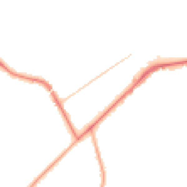 Night-time road noise heatmap for KT14 6BU