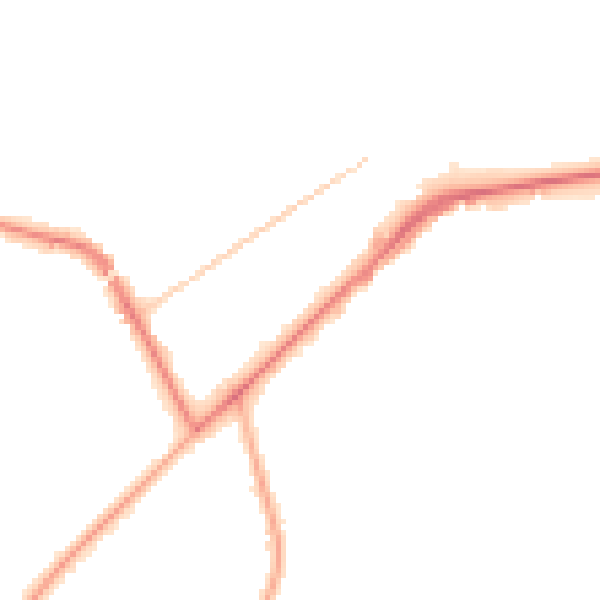 Night-time road noise heatmap for KT14 6BZ