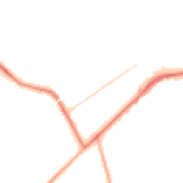 Night-time road noise heatmap for KT14 6DF