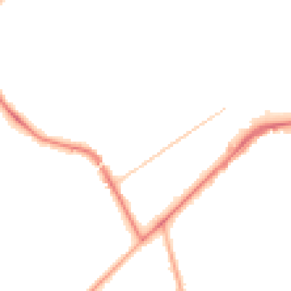 Night-time road noise heatmap for KT14 6DG