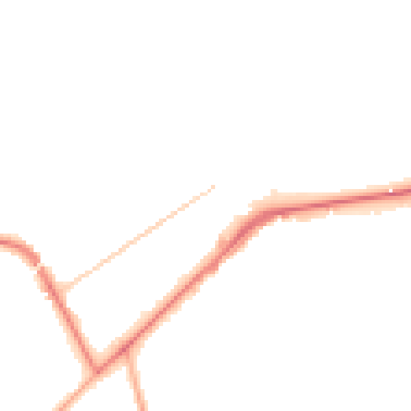 Night-time road noise heatmap for KT14 6DH