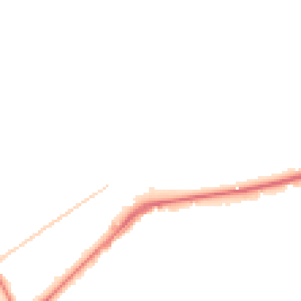 Night-time road noise heatmap for KT14 6DL