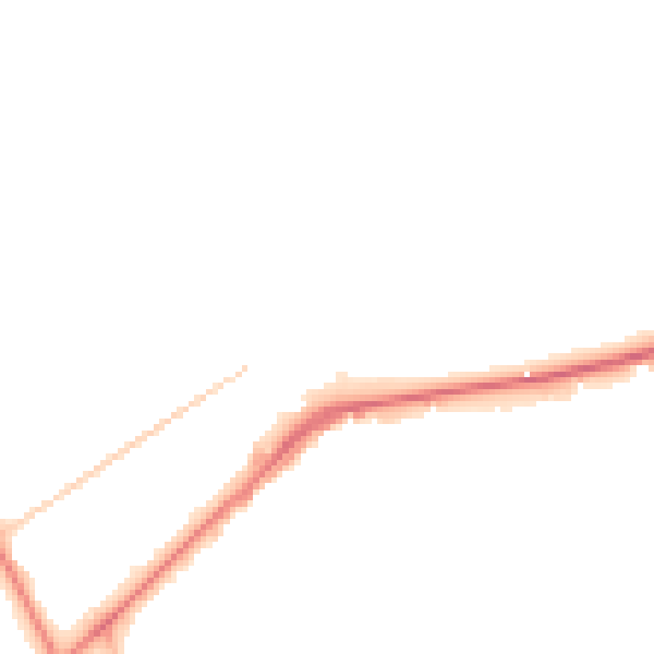 Night-time road noise heatmap for KT14 6DN