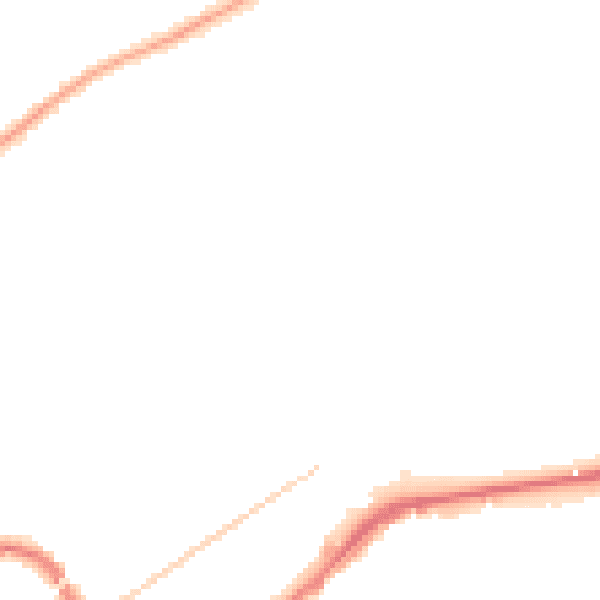 Night-time road noise heatmap for KT14 6DP