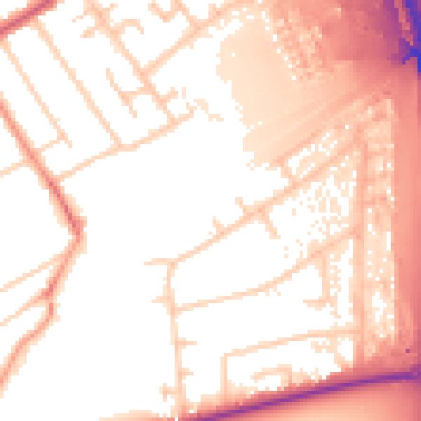 Daytime road noise heatmap for KT14 6QF