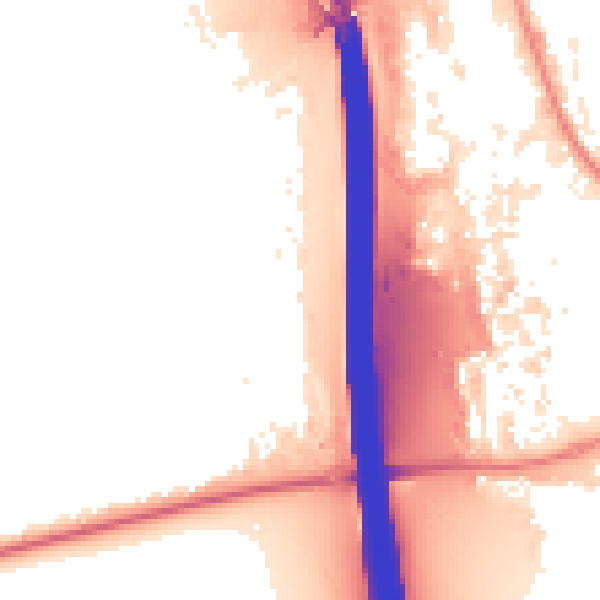 Night-time road noise heatmap for KT14 6QL