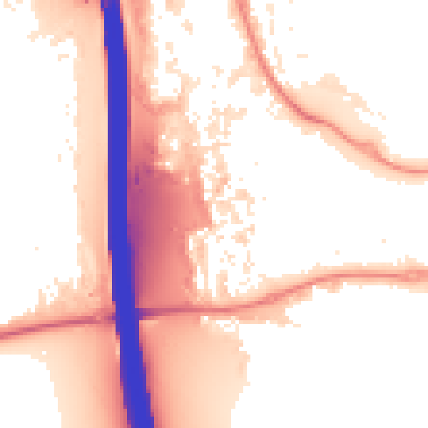 Night-time road noise heatmap for KT14 7AL