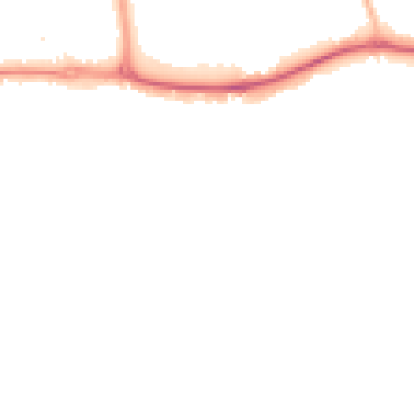 Night-time road noise heatmap for KT14 7EG