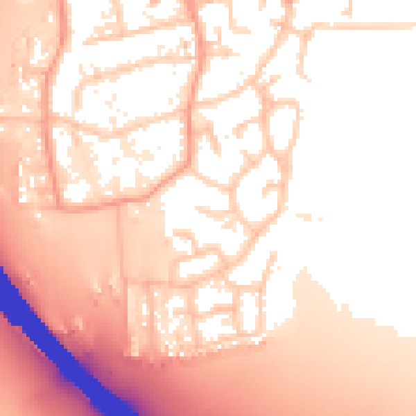 Daytime road noise heatmap for KT14 7EZ