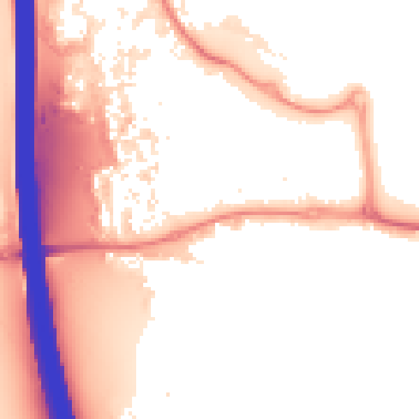 Night-time road noise heatmap for KT14 7HN