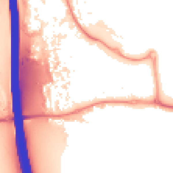 Night-time road noise heatmap for KT14 7HX