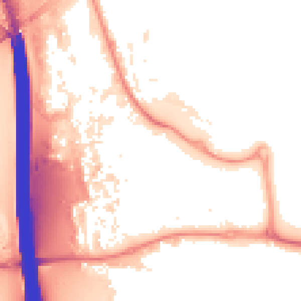 Night-time road noise heatmap for KT14 7JD