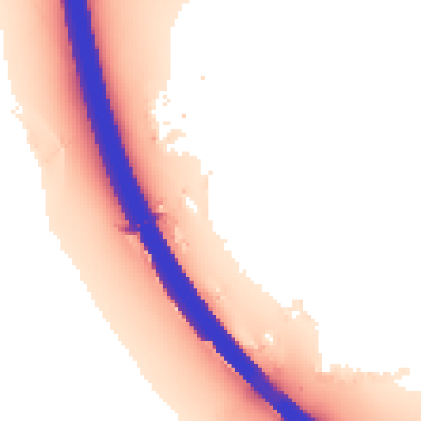 Night-time road noise heatmap for KT14 7LD