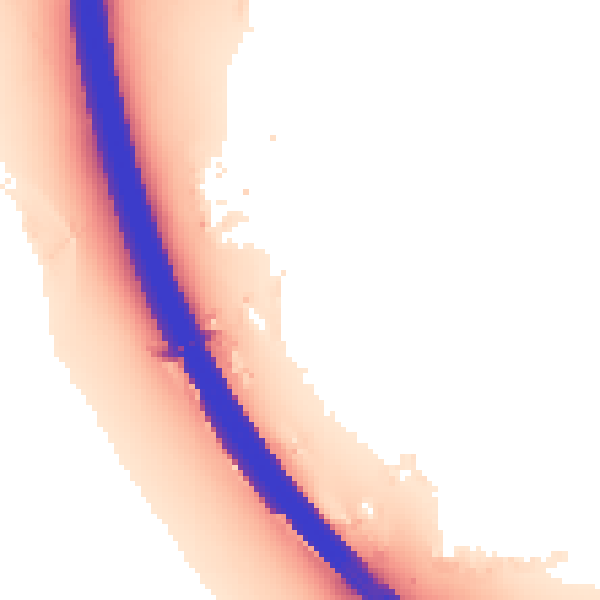 Night-time road noise heatmap for KT14 7ND