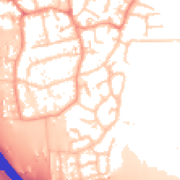 Daytime road noise heatmap for KT14 7NN