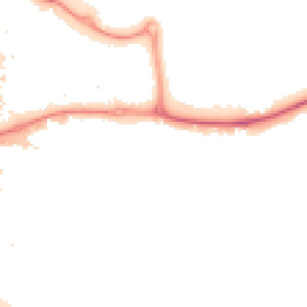 Night-time road noise heatmap for KT14 7PN
