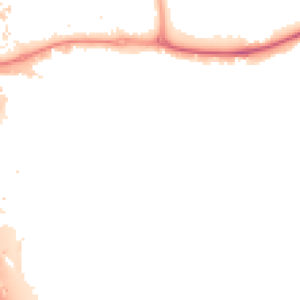 Night-time road noise heatmap for KT14 7PQ