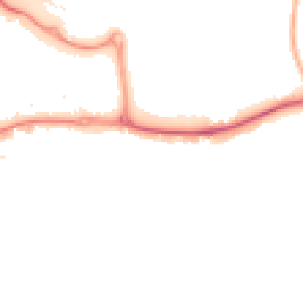 Night-time road noise heatmap for KT14 7PW