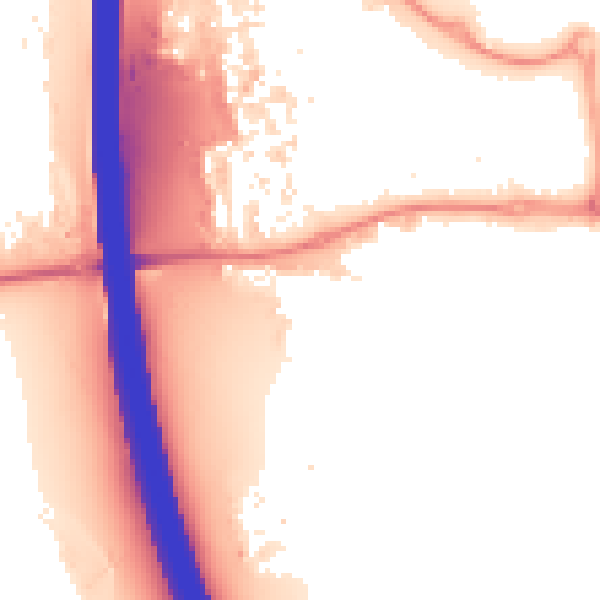 Night-time road noise heatmap for KT14 7QA