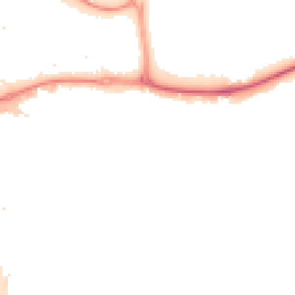 Night-time road noise heatmap for KT14 7QD