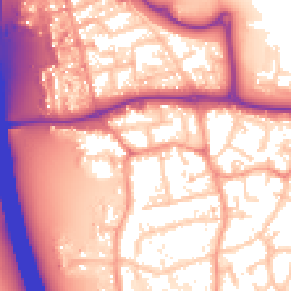 Daytime road noise heatmap for KT14 7QF