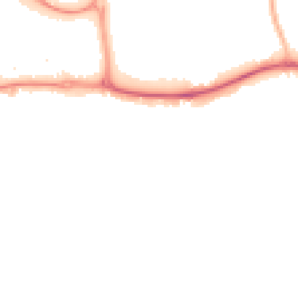 Night-time road noise heatmap for KT14 7RQ