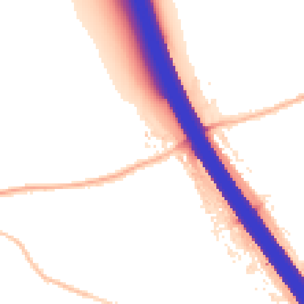 Night-time road noise heatmap for KT15 1AD