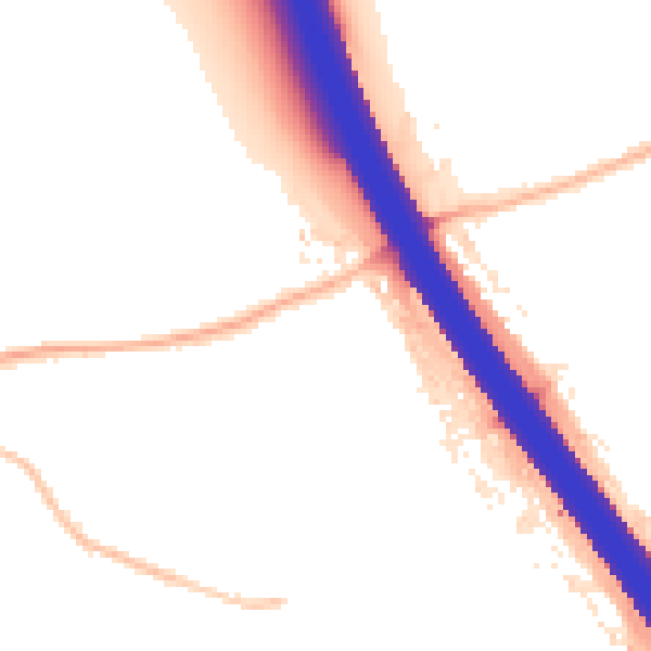 Night-time road noise heatmap for KT15 1AE